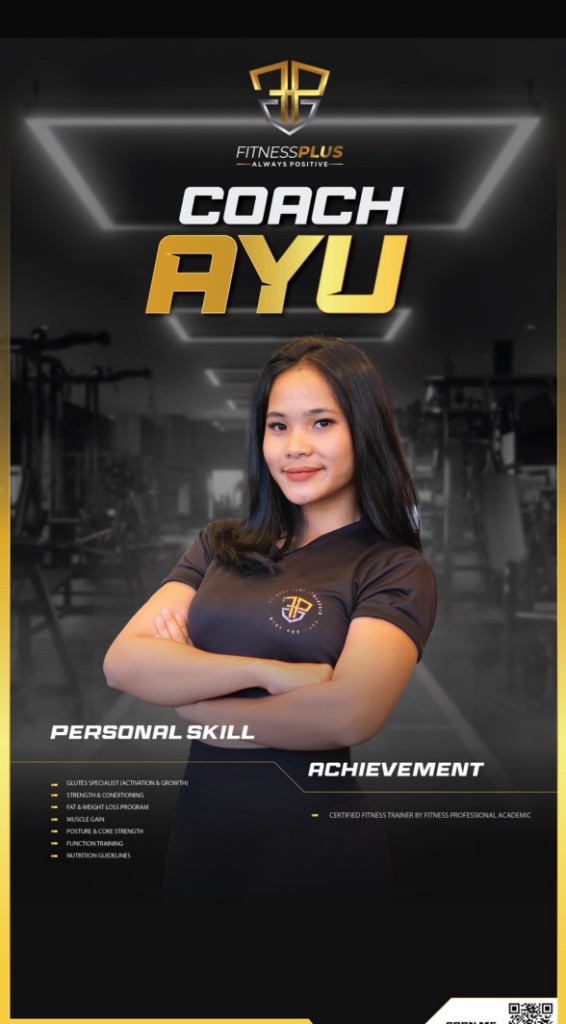 Coach Ayu promotional poster for coaching and specialist programs